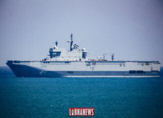 Le Dixmude au large de Jounieh. Crédit Photo: François el Bacha pour Libnanews.com
