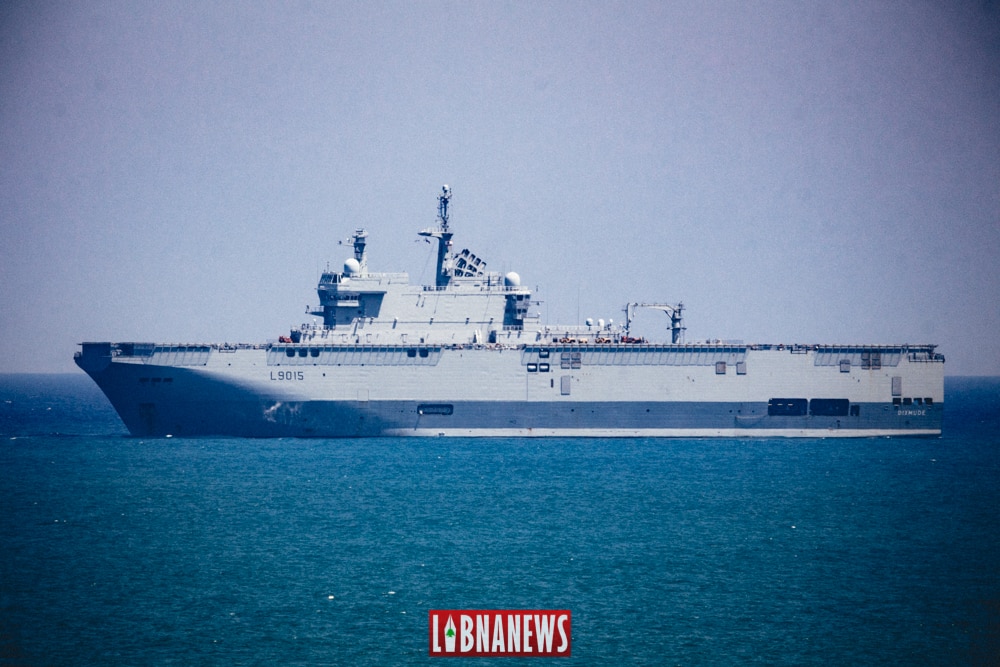 Le Dixmude au large de Jounieh. Crédit Photo: François el Bacha pour Libnanews.com