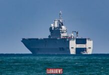 Le porte-hélicoptère Dixmude dans le cadre de l'opération Cèdre Bleu 2019. Crédit Photo: François el Bacha pour Libnanews.com. Tous droits réservés