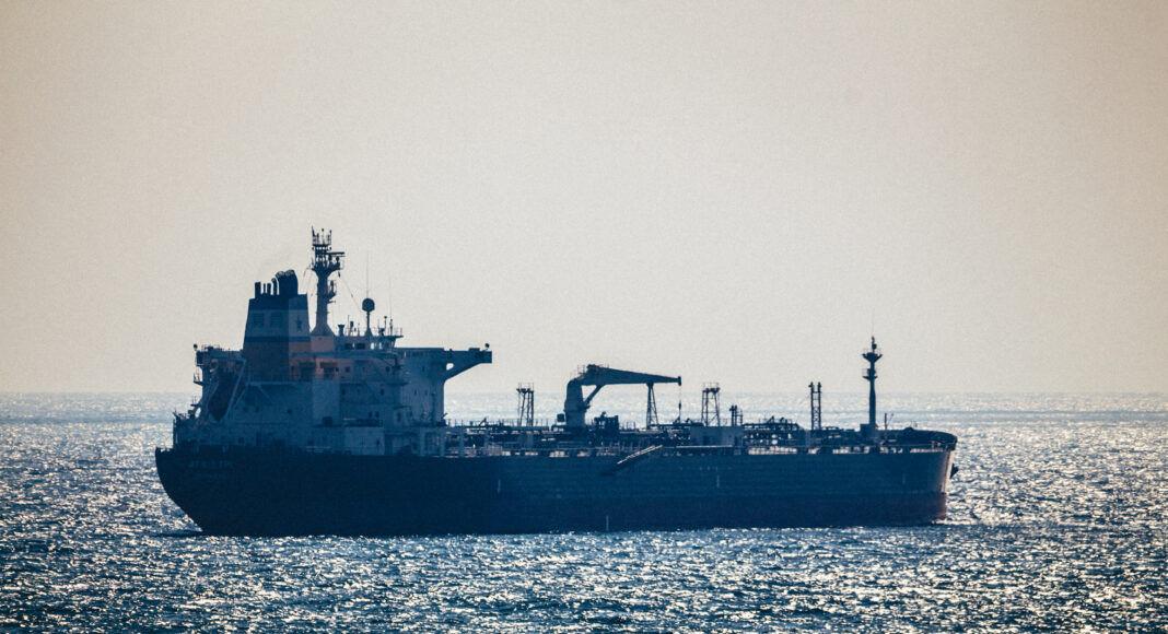 A tanker in the sea
