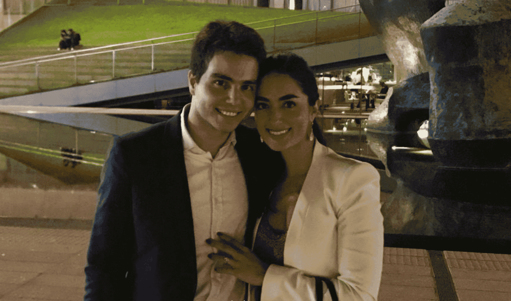 Abdallah Salam et Marie-Joe Abi Nassif, nouvellement unis via le mariage civil au Liban.