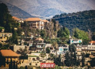La résidence de Walid Joumblatt à Moukhtara dans le Chouf. Crédit Photo: Francois el Bacha pour Libnanews.com. Tous droits réservés.