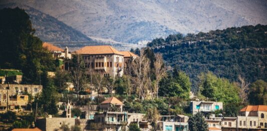 La résidence de Walid Joumblatt à Moukhtara dans le Chouf. Crédit Photo: Francois el Bacha pour Libnanews.com. Tous droits réservés.
