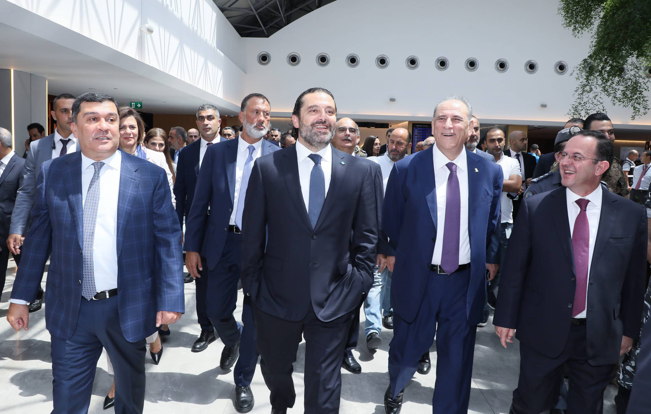 Le Premier Ministre inaugurant la 2ème phase des travaux d'expansion de l'Aéroport International de Beyrouth. Crédit Photo: Dalati & Nohra
