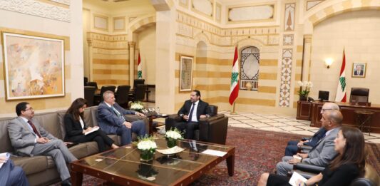 Le Premier Ministre Saad Hariri recevant les ambassadeurs des Pays membres permanents du Cosneil de Sécurité de l'ONU. Crédit Photo: Dalati & Nohra