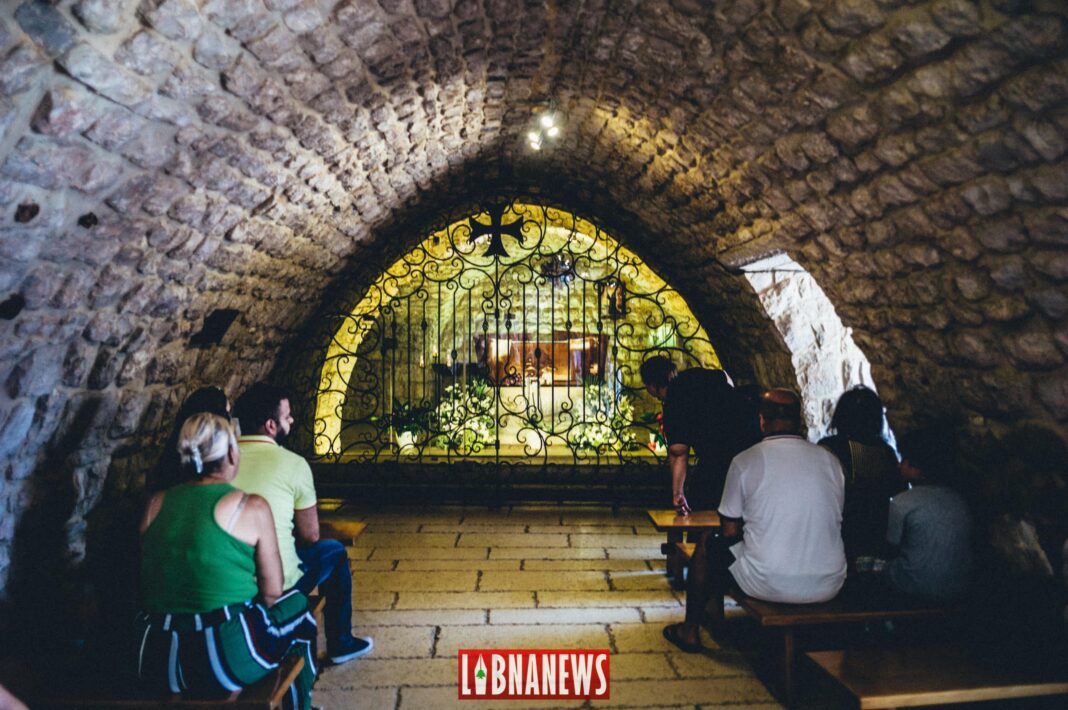 Le cercueil de Saint Hardini à Kfifane.