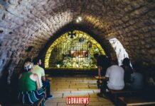 Le cercueil de Saint Hardini à Kfifane.