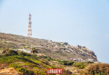The blue line, demarcation line between Lebanon and Israel, at Ras Naqoura. Photo credit: Francois el Bacha, for Libnanews.com. All rights reserved.