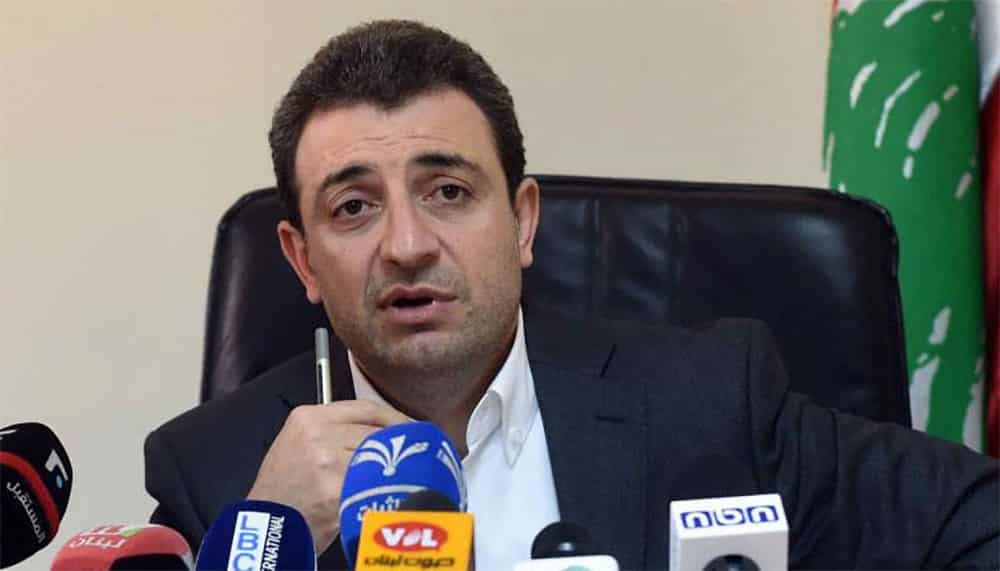 La conférence de presse du Ministre de l'Industrie Waël Bou Faour au sujet de l'incident de Qabr Chamoun