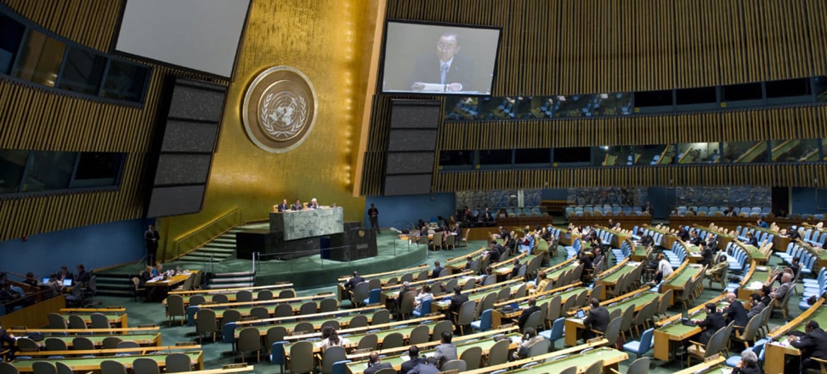 L'Assembl&eacute;e G&eacute;n&eacute;rale de l'ONU. Source ONU