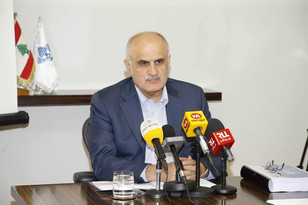Le Ministre des Finances Ali Hassan Khalil lors de la conférence de presse qui s'est tenue le mercredi 18 septembre. Crédit Photo: Dalati & Nohra