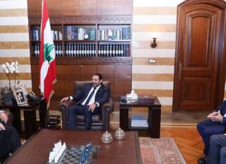 Le Premier Ministre Saad Hariri recevant le médiateur américain David Schenker. Crédit Photo: Dalati & Nohra