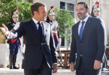 Le Président de la République Française, Emmanuel Macron recevant le Premier Ministre Libanais Saad Hariri. Crédit Photo: Dalati & Nohra