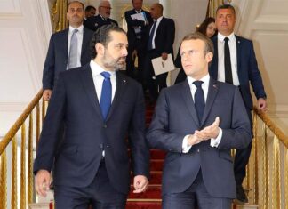 Le Président de la République Française en compagnie du Premier Ministre Libanais, le 20 septembre 2019. Crédit Photo: Dalati & Nohra