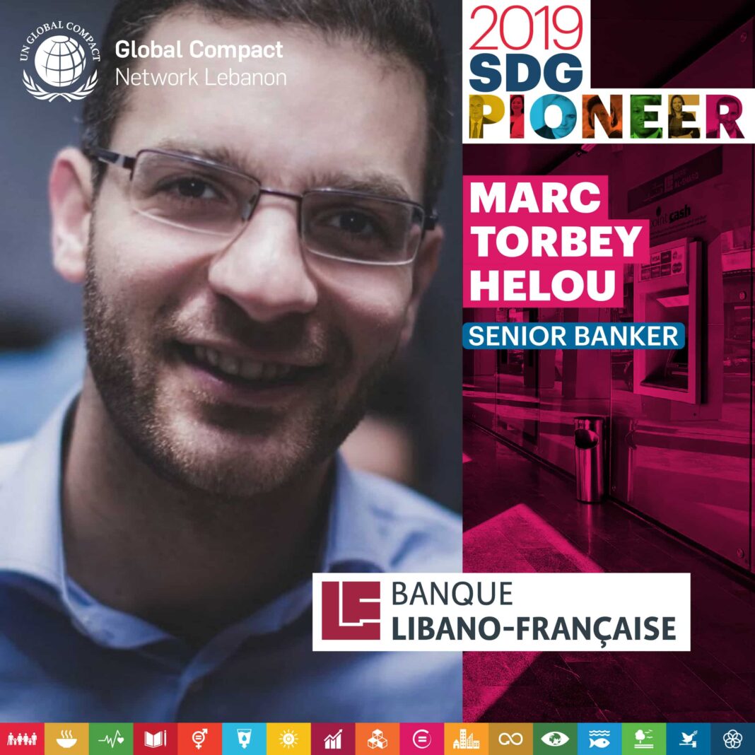Marc Torbey-Helou, Senior Banker at Banque Libano-Française Represents Lebanon in New York as a 2019 SDG Pioneer