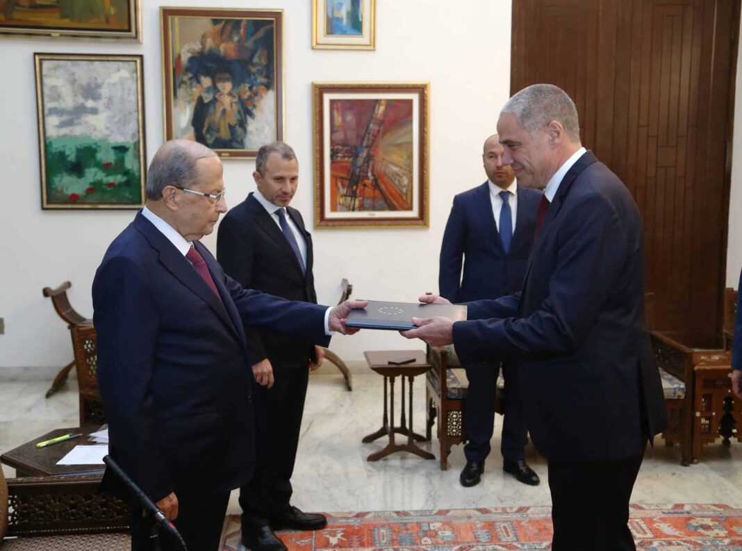 Ralph Tarraf, the New Ambassador of the European Union to Lebanon, Presents Credentials
