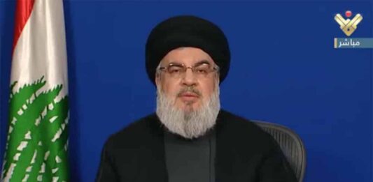 Le dirigeant du Hezbollah, Sayyed Hassan Nasrallah. Capture d'écran d'Al Manar