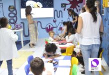 Draw the space within the world space week at the little scientist, Ballouneh