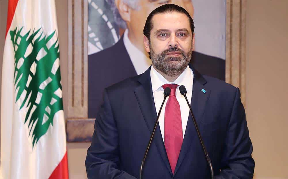 Le Premier Ministre Saad Hariri, annonçant sa démission, le 29 octobre 2019. Source Photo: Dalati & Nohra