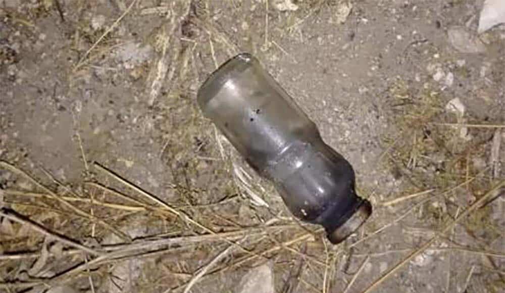 Des cocktails molotov retrouvées. Source Facebook/FSI