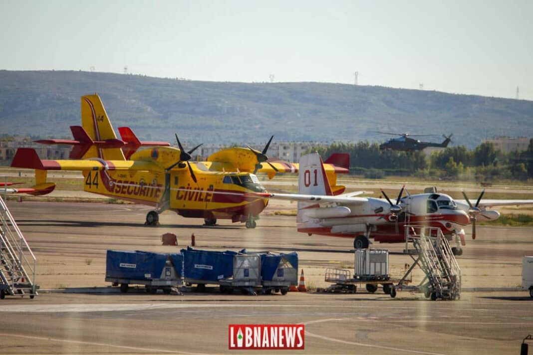 Un Canadair et un Tracker stationnés au Sud de la France en 2014. Crédit Photo: François el Bacha pour Libnanews.com. Tous droits réservés.