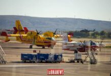 Un Canadair et un Tracker stationnés au Sud de la France en 2014. Crédit Photo: François el Bacha pour Libnanews.com. Tous droits réservés.