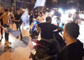 Les sympathisants du Premier Ministre sortant tentant de rejoindre la place Riad el Solh. Source Photo:NNA