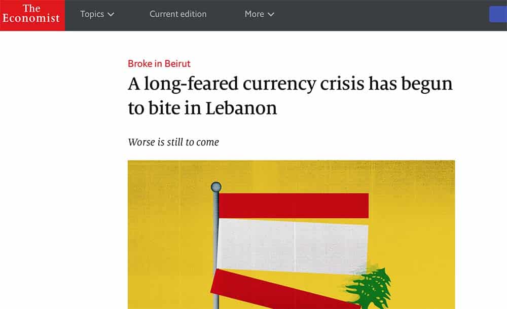 Des avocats libanais souhaitent porter plainte contre The Economist Des avocats libanais souhaitent porter plainte contre The Economist
