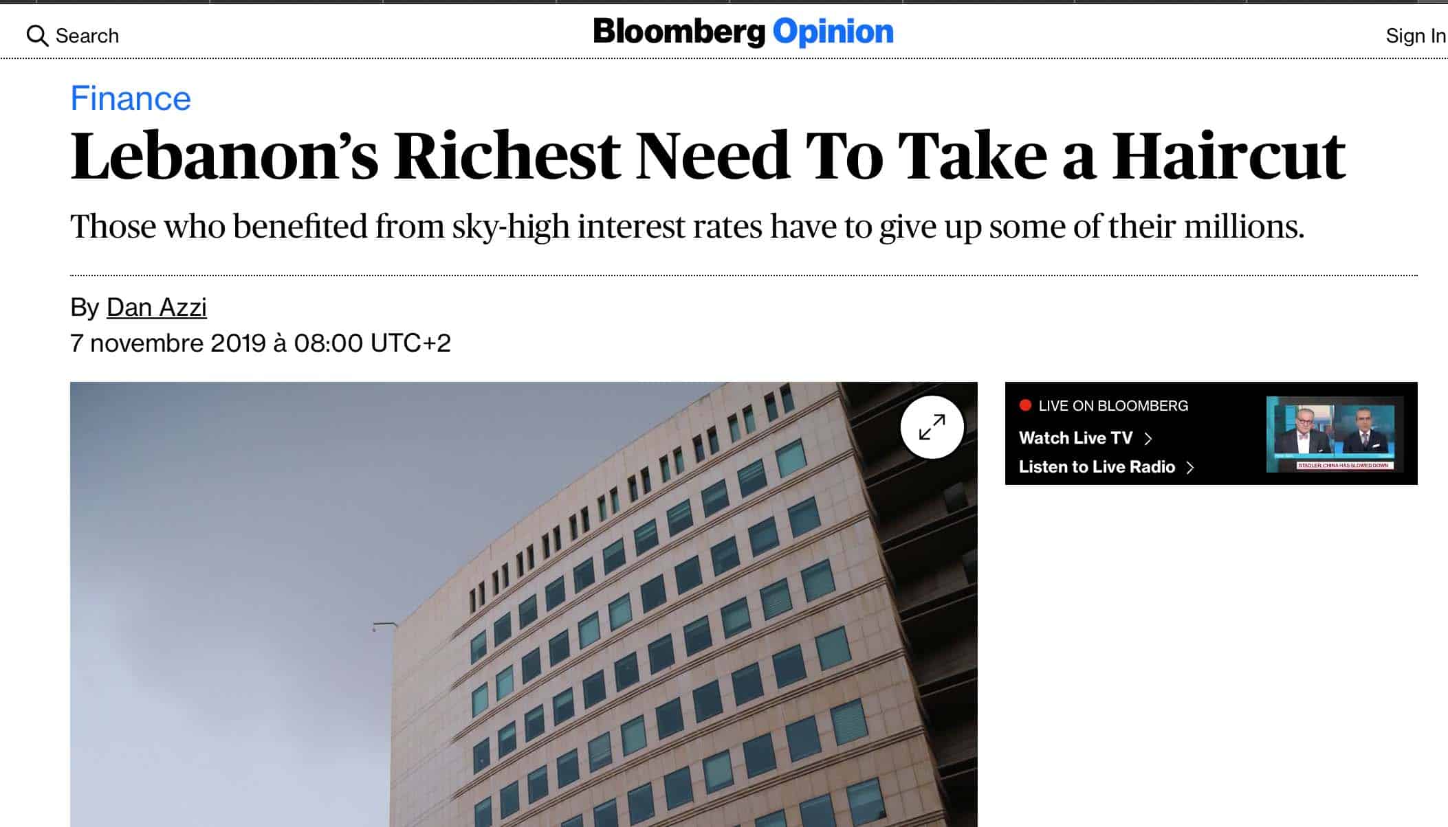 Liban: Le haircut à venir pour les personnes les plus riches – Dan Azzi