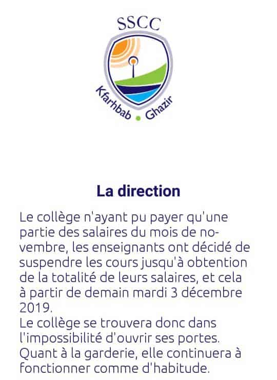 Grève ouverte du personnel enseignant de plusieurs écoles