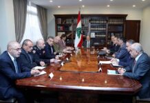 Réunion du Conseil de Sécurité Libanais au Palais de Baabda