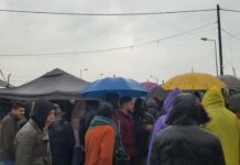 Les manifestants devant le Port de Tripoli au Nord du Liban (Source Photo: NNA)