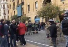 Liban/jour 86: Incidents devant le siège de la municipalité de Beyrouth