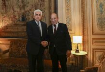 Liban - Entretien de Jean-Yves Le Drian avec son homologue libanais (Paris, 28 février 2020)