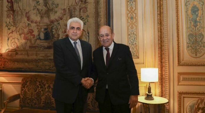 Liban - Entretien de Jean-Yves Le Drian avec son homologue libanais (Paris, 28 février 2020)