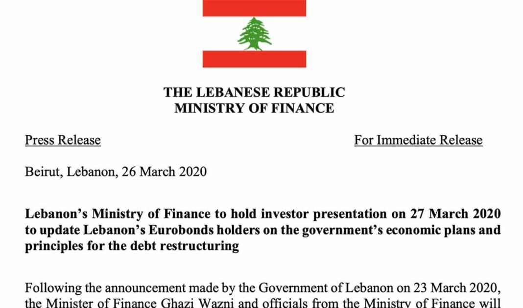 Défaut de paiement: Le Ministère des Finances invite les créanciers détenant les Eurobonds à une conférence