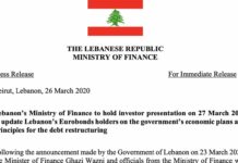 Défaut de paiement: Le Ministère des Finances invite les créanciers détenant les Eurobonds à une conférence