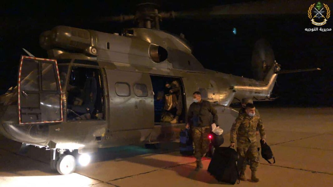 Coronavirus: un hélicoptère de l&rsquo;Armée Libanaise évacue des militaires depuis l&rsquo;Egypte