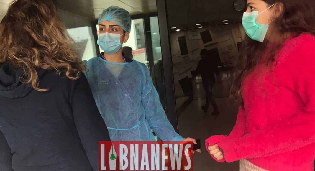 Inspection at the entrance to a Beirut hospital following the COVID-19 coronavirus epidemic. Photo Credit: Libnanews.com. All rights reserved.