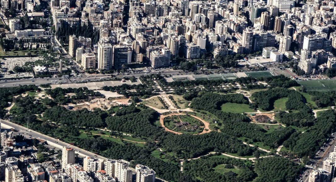 Vue aérienne de la Forêt des Pins. Crédit Photo: Francois el Bacha pour Libnanews.com. Tous droits réservés.