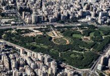 Vue aérienne de la Forêt des Pins. Crédit Photo: Francois el Bacha pour Libnanews.com. Tous droits réservés.