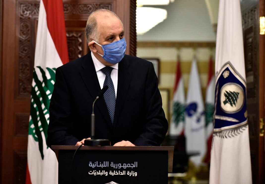 Le Ministre de l'intérieur Mohammed Fahmi. Crédit photo: NNA