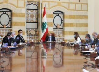 La réunion du Haut Conseil de la Défense, le mardi 5 mai 2020. Crédit Photo: Dalati & Nohra