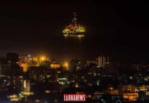 Le Tungsten Explorer se prépare à quitter le Liban Le Tungsten Explorer se préparant à quitter le Liban. Crédit Photo Francois el Bacha pour Libnanews.com