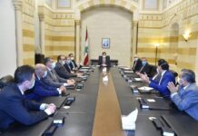 La réunion entre le syndicat des agents de change et le Premier Ministre. Crédit Photo: NNA