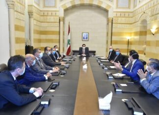 La réunion entre le syndicat des agents de change et le Premier Ministre. Crédit Photo: NNA