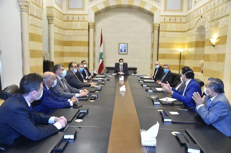 La réunion entre le syndicat des agents de change et le Premier Ministre. Crédit Photo: NNA