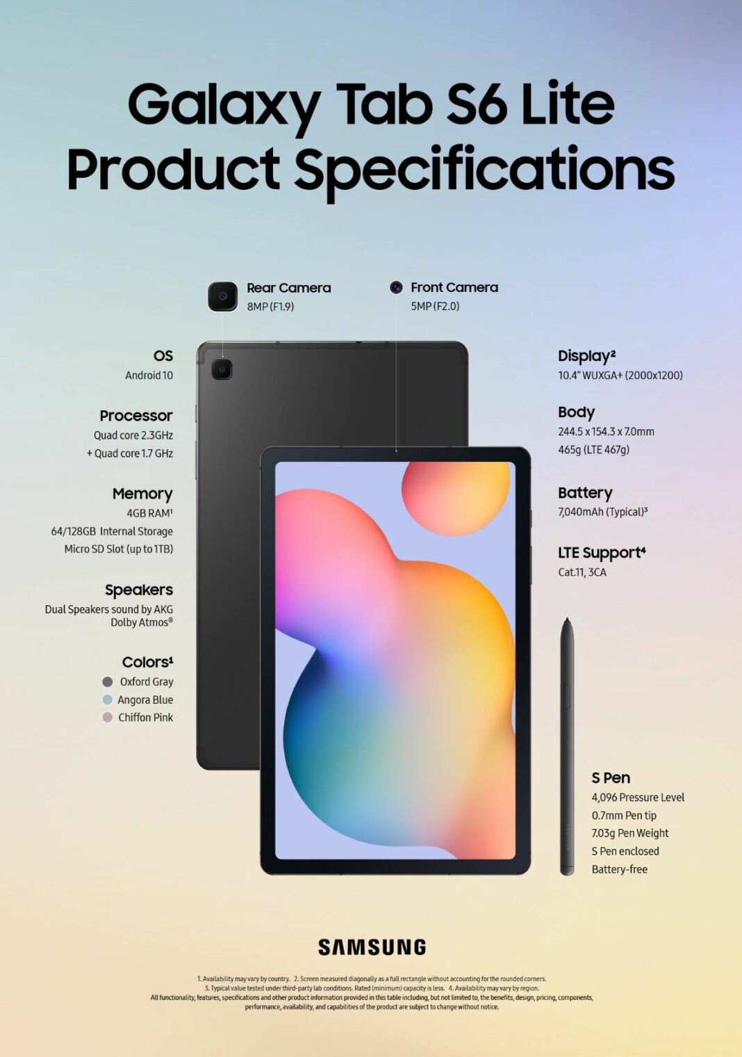 Créez, apprenez et détendez-vous avec l'élégant Galaxy Tab S6 Lite