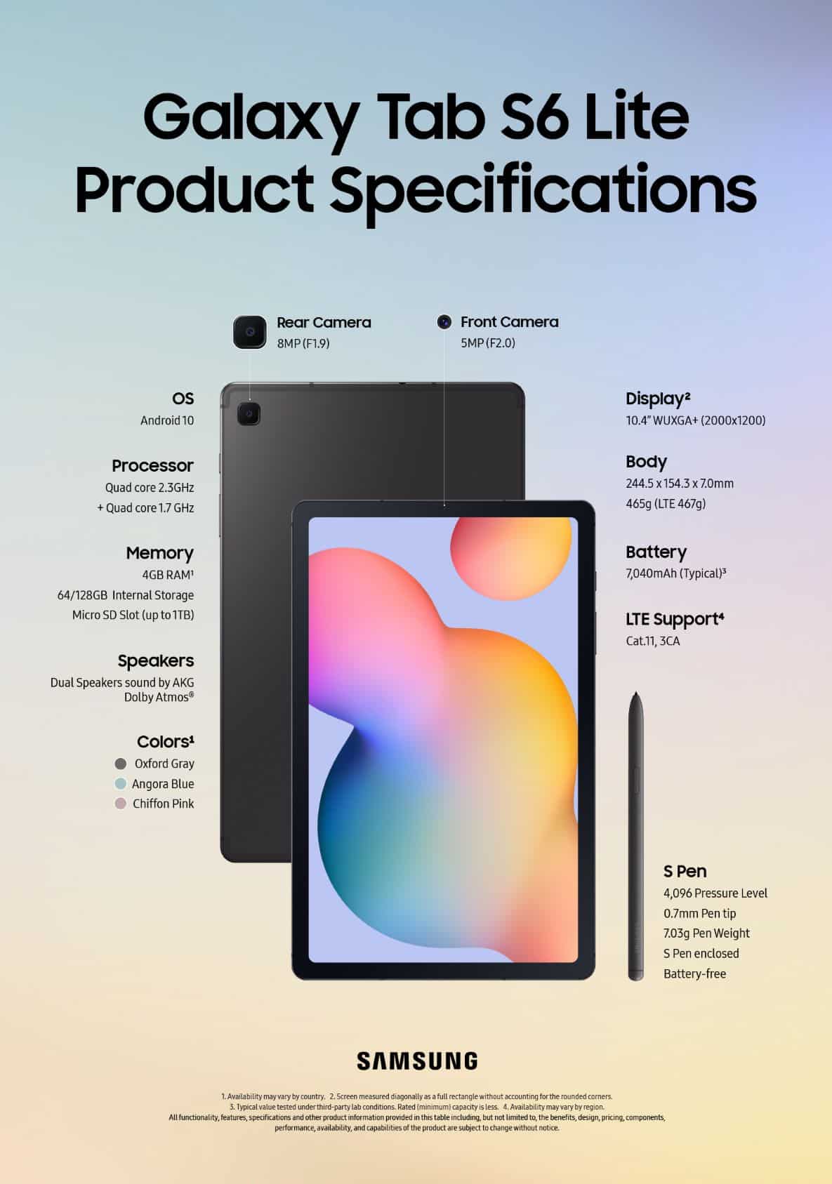 Créez, apprenez et détendez-vous avec l'élégant Galaxy Tab S6 Lite
