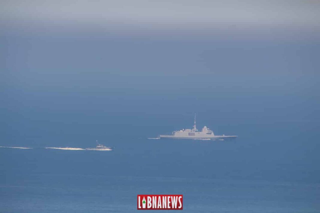La Frégate la Provence au large des côtes libanaises. Crédit Photo: Francois el Bacha pour libnanews.com